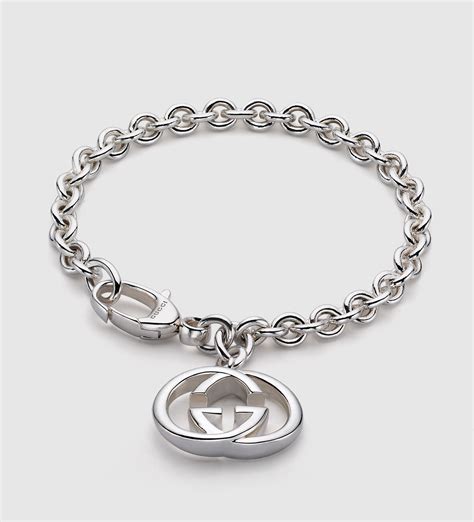 gucci bracelet interlocking g charm|gucci interlocking g chain bracelet.